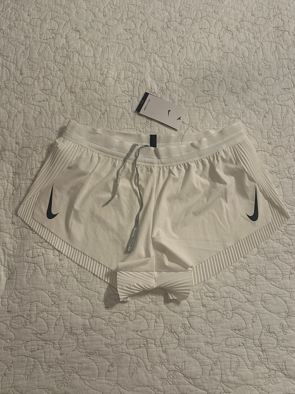 Women's White Nike Aeroswift Shorts BNWT size large